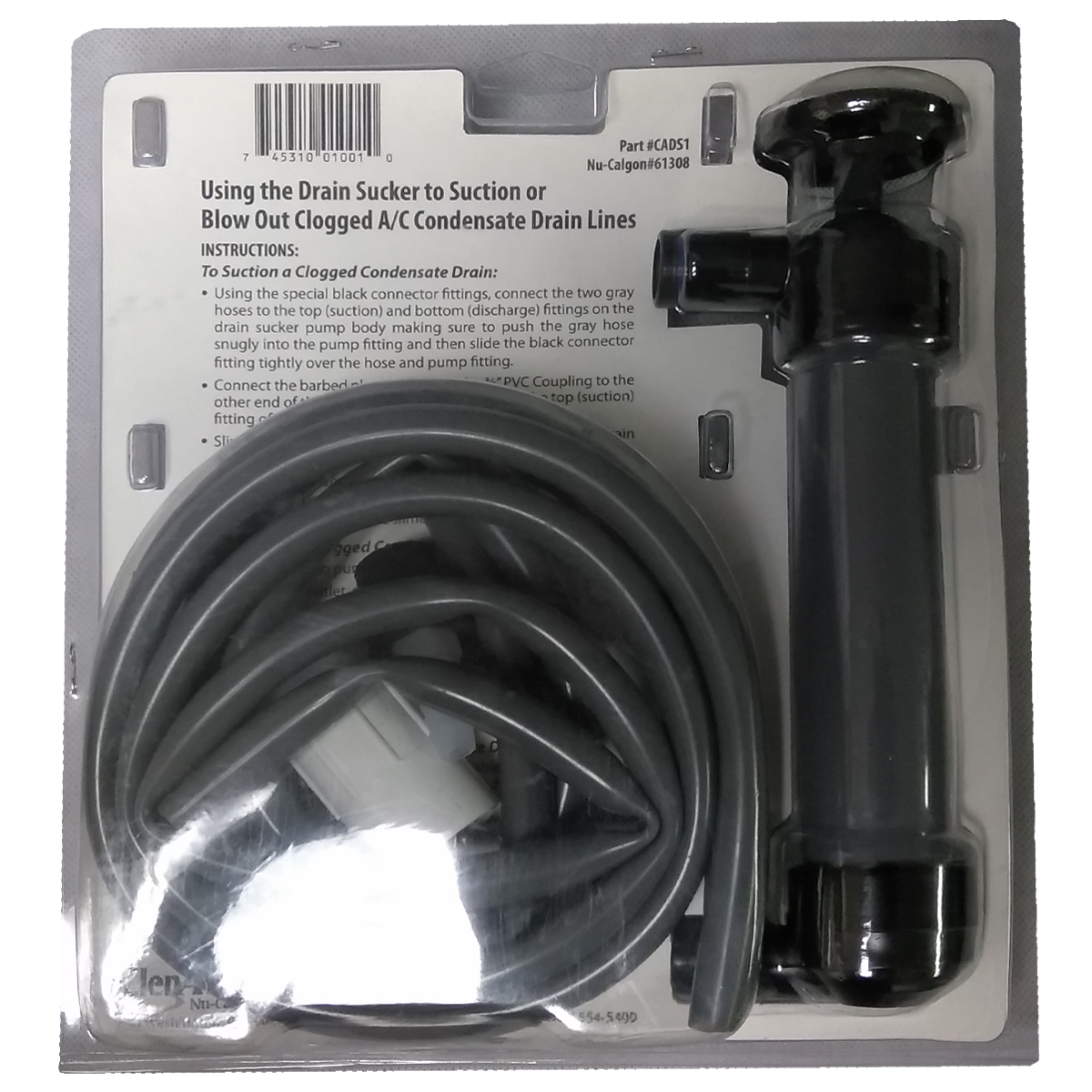 NuCalgon CADS1 Sludge A/C Drain Sucker Repair & Treatment Kit